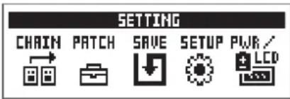 ZOOM G1X Four - Pressez SETTING - 1