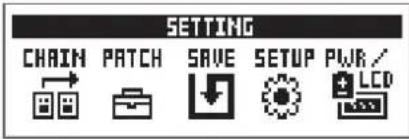 ZOOM G1X Four - Pressez SETTING - 1
