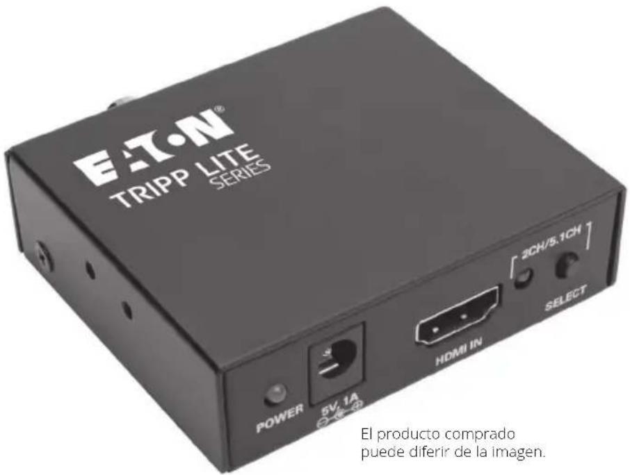 E-TN® TRIPP LITE SERIES POWER 5V.1A HDMI IN 2CH/5.1CH SELECT El producto comprado puede diferir de la imagen.