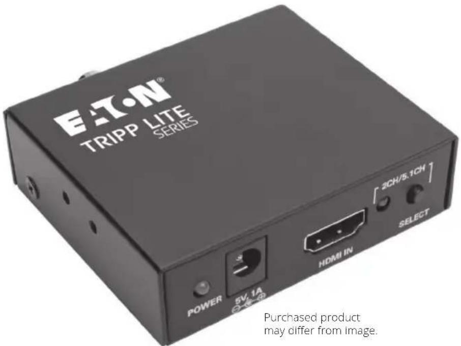 E-TN® TRIPP LITE SERIES POWER 5V.1A HDMI IN 2CH/5.1CH SELECT Purchased product may differ from image.