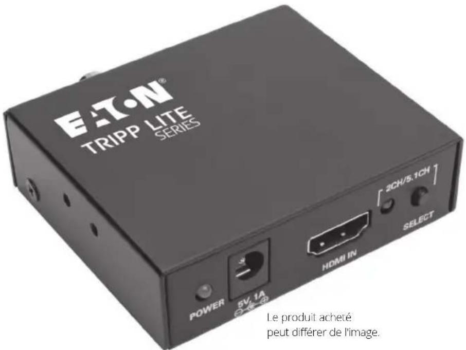 E-T-N® TRIPP LITE SERIES POWER 5V.1A HDMI IN 2CH/5.1CH SELECT Le produit acheté peut différer de l'image.