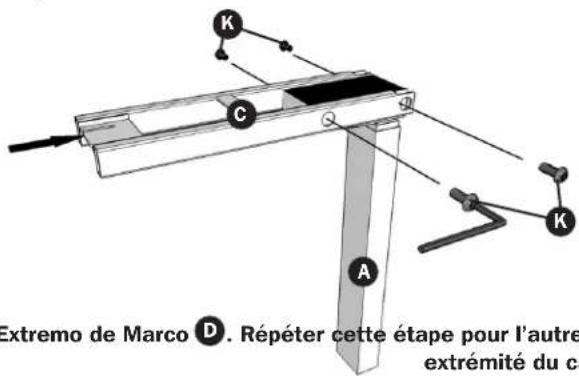 Extremo de Marco D. Répéter cette étape pour l'autre extrémité du ca
