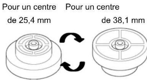BROTHER TD4650TNWBR - Convertir les guides-rouleau de 25,4 mm en 38,1 mm - 2