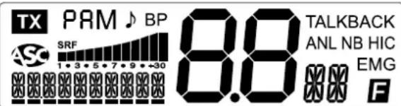 TX PAM BP SRF 1 • 3 • 5 • 7 • 9 • 30 TALKBACK ANL NB HIC EMG F