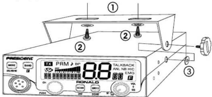 PRESIDENT MODE BAND INLME TX PRM BP 8.8 TALKBACK ANL NB HIC EMG F RONALD VOL + 50 PUSH SCAN BRDS DW FOND M-25