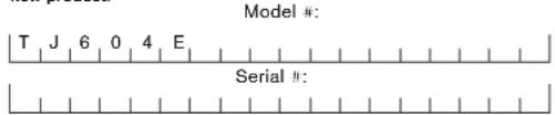 Sun Joe TJ604E - Model + Serial Numbers - 1