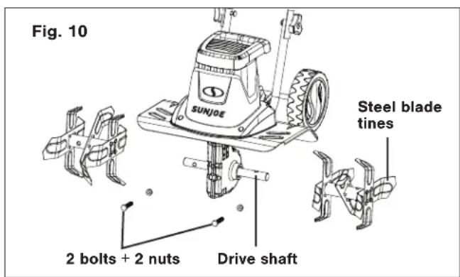 Sun Joe TJ604E - Changing the Tines - 2