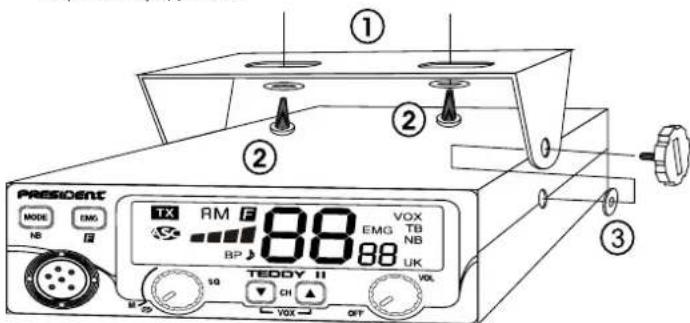 PRESIDENT MODE EMG NB F TX RM F 88 VOX EMG TB BP 88 NB UK TEDDY II VOL. SQ CH OFF M-10