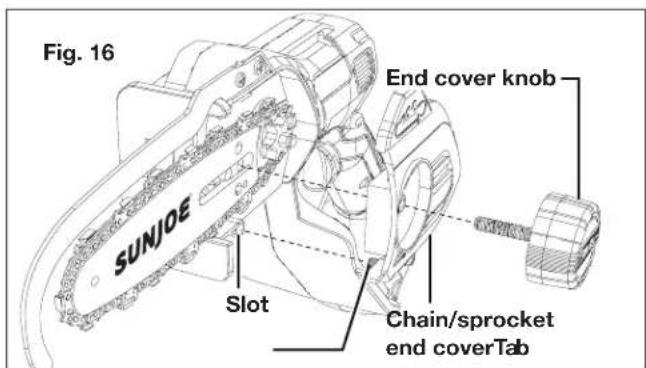 Sun Joe 24VHCSLTE - Replacing the Guide Bar and Chain - 6