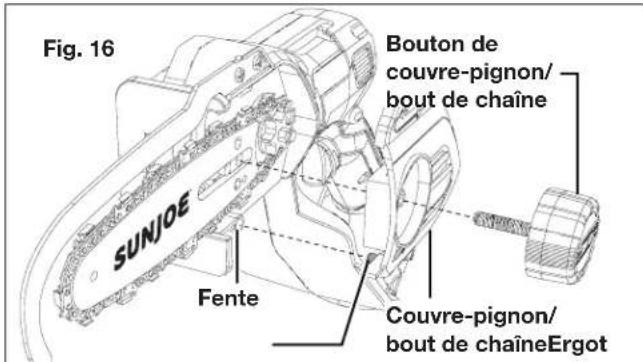 Sun Joe 24VHCSLTE - Remplacement du guide-chaine et de la chaine - 6