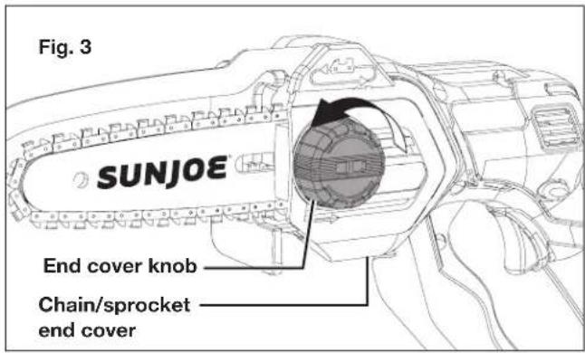 Sun Joe 24VHCSLTE - Adjusting the Chain Tension - 1