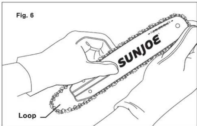 Sun Joe SWJ806E - Installing/Replacing the Guide Bar and Chain - 6