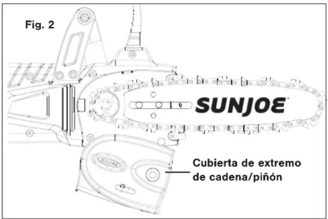 Sun Joe SWJ806E - Instalación y reemplazo de la barra-guía y cadena - 2