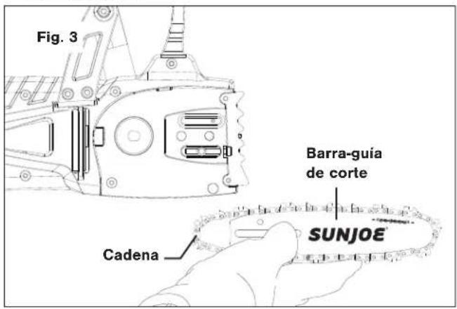 Sun Joe SWJ806E - Instalación y reemplazo de la barra-guía y cadena - 3