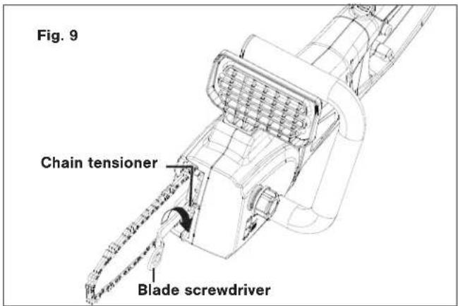 Sun Joe SWJ806E - Installing/Replacing the Guide Bar and Chain - 9