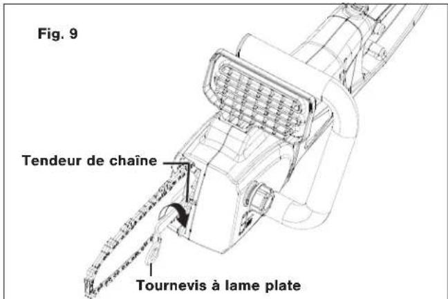 Sun Joe SWJ806E - Pose/remplacement du guide-chaîne et de la chaîne - 9