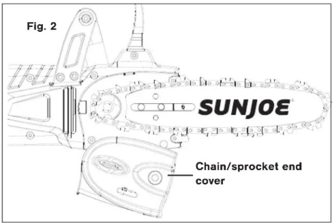Sun Joe SWJ806E - Installing/Replacing the Guide Bar and Chain - 2