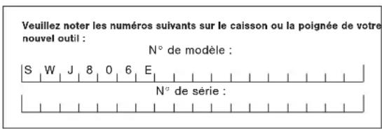 Sun Joe SWJ806E - Numéros de modèle et de série - 1
