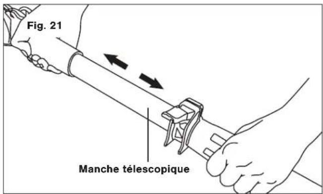 Sun Joe SWJ806E - Réglage du manche télescopique (le cas échéant) - 2