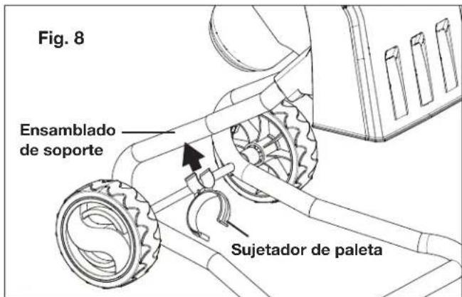 Sun Joe CJ602E - Colocacion del sujetador de paleta y paleta - 1