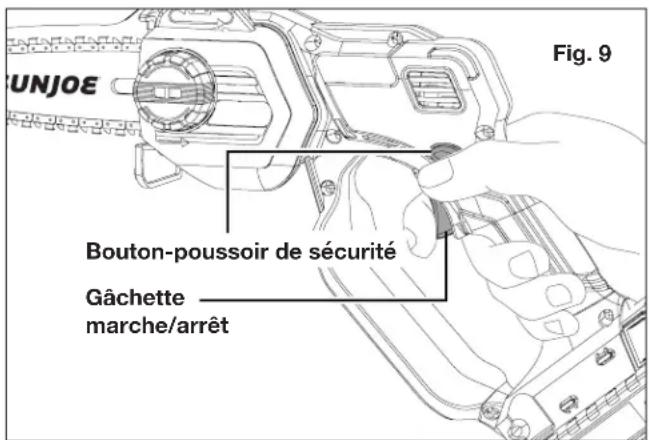 Sun Joe 24VHCSCT - Démarrage et arrêt - 2