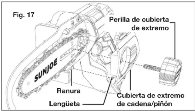 Sun Joe 24VHCSCT - Reemplazo de la barra-guía y cadaña - 6