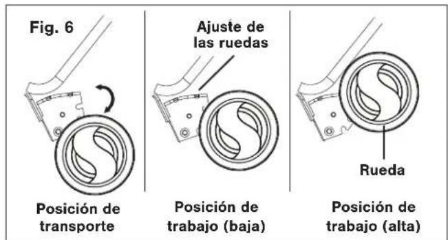 Sun Joe TJ603E - Ajuste de las ruedas - 2