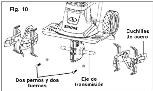 Sun Joe TJ603E - Cambio de cuchillas - 2