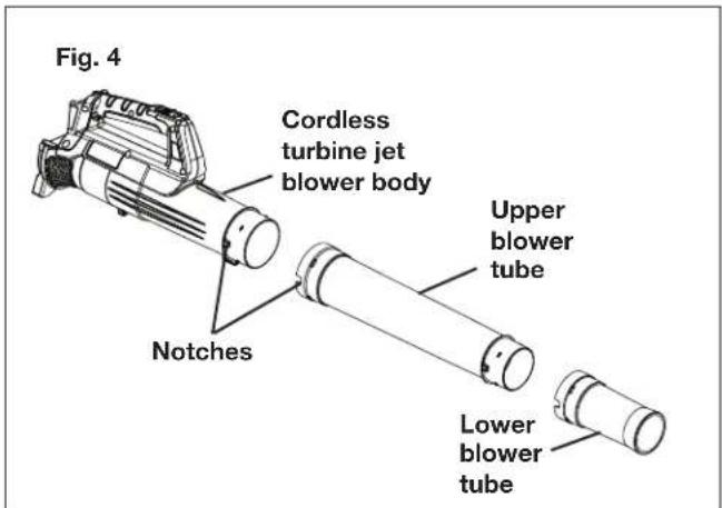 Sun Joe 24VTBCT - Attaching the Jet Blower Tube - 1