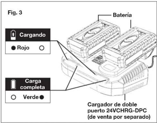 Sun Joe 24VTBCT - Carga de la batería - 3