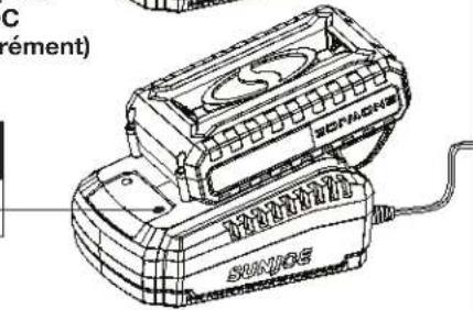 Sun Joe 24VTLRCT - Comment charger la batterie - 5