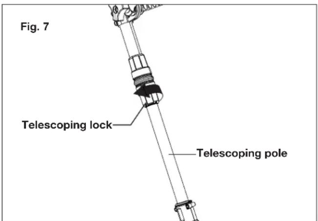 Sun Joe 24VTLRCT - Telescoping Pole Adjustment - 1