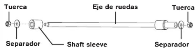 Tuerca Eje de ruedas Tuerca Separador Shaft sleeve Separador