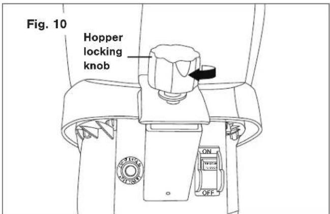 Fig. 10 Hopper locking knob ON OFF