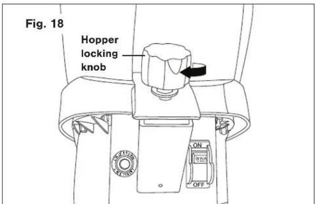 Fig. 18 Hopper locking knob ON OFF