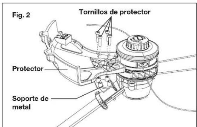 Sun Joe ION100V16STCT - Colocacion del protector - 1