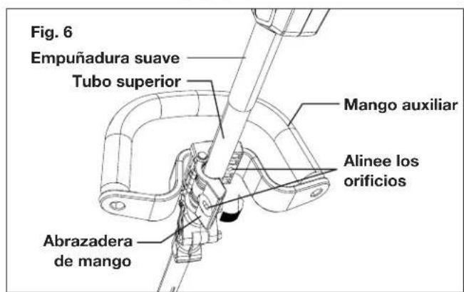 Sun Joe ION100V16STCT - Colocacion del mango auxiliar - 4
