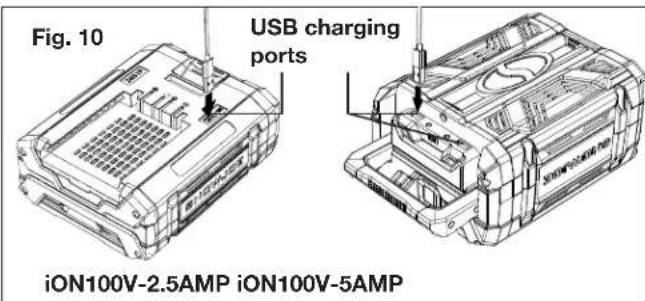 Sun Joe ION100V16STCT - USB Charging Port - 1