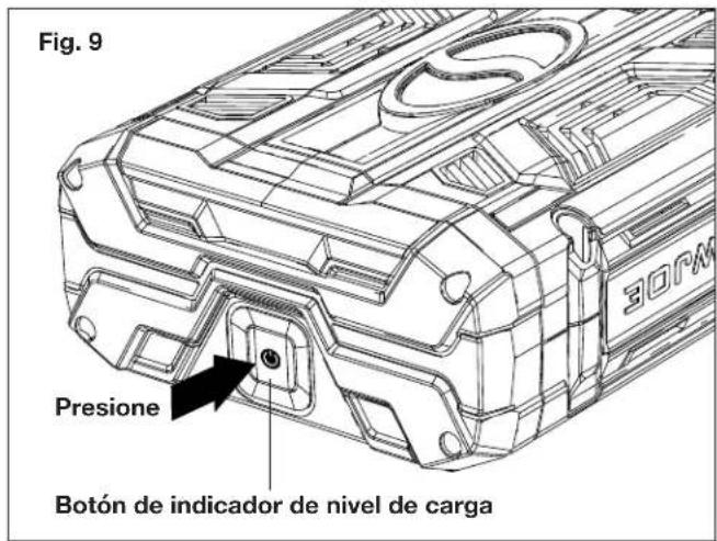 Sun Joe ION100V16STCT - Indicador de nivel de energia de la batería - 1