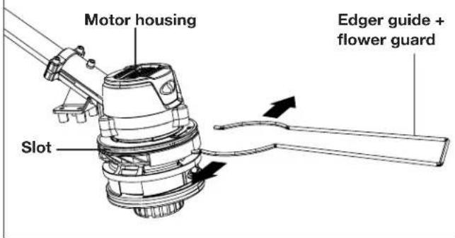 Sun Joe ION100V16STCT - Fitting the Edgeg Guide + Flower Guard - 1