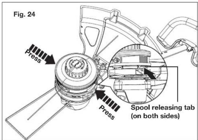 Sun Joe ION100V16STCT - Replacing the Cutting Line - 3