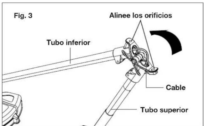 Sun Joe ION100V16STCT - Colocacion del mango auxiliar - 1