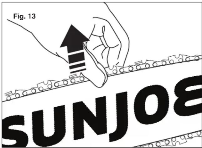 Sun Joe 24VPS10LTE - Ajuste de tensión de cadena - 2