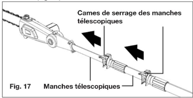 Sun Joe 24VPS10LTE - Réglage du manche télescopique - 1