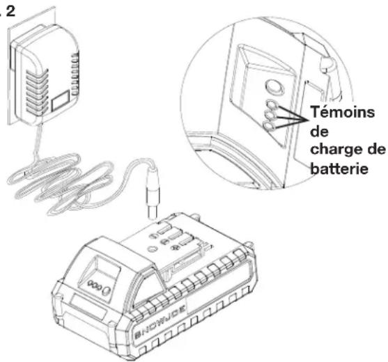 Sun Joe 24VPS10LTE - Comment charger la batterie - 2