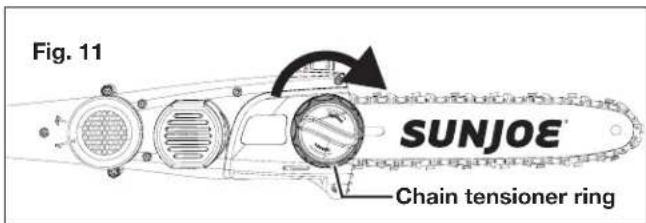 Sun Joe 24VPS10LTE - Installing/Replacing Guide Bar + Cutting Chain - 9