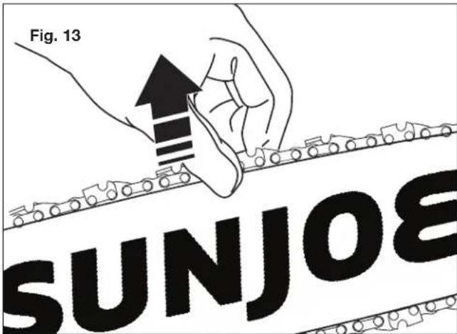 Sun Joe 24VPS10LTE - Réglage de la tension de chaîne - 2