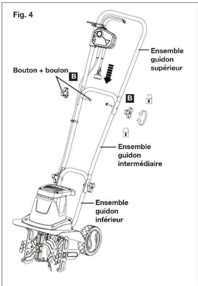 Sun Joe TJ602E - Assemblage du guidon - 4