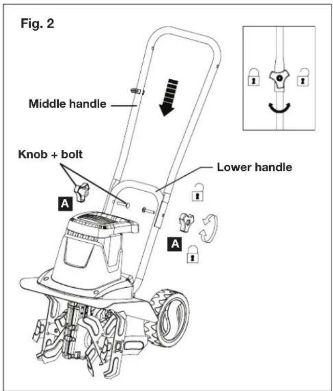 Sun Joe TJ602E - Connecting the Handles - 2