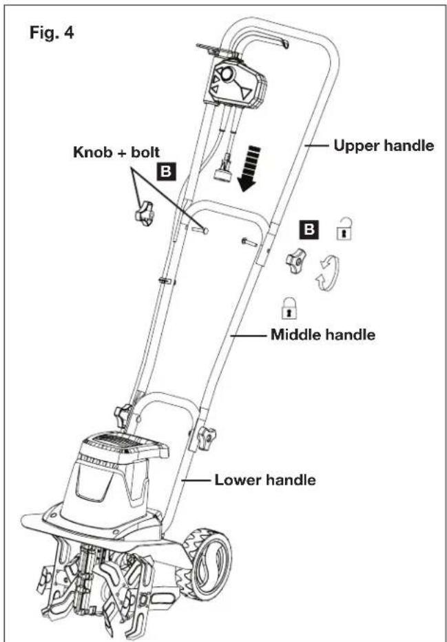 Sun Joe TJ602E - Connecting the Handles - 4